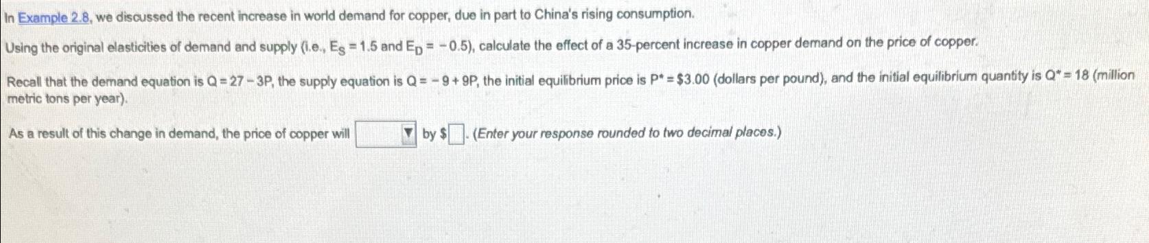 In Example 2 . 8 , we discussed the recent