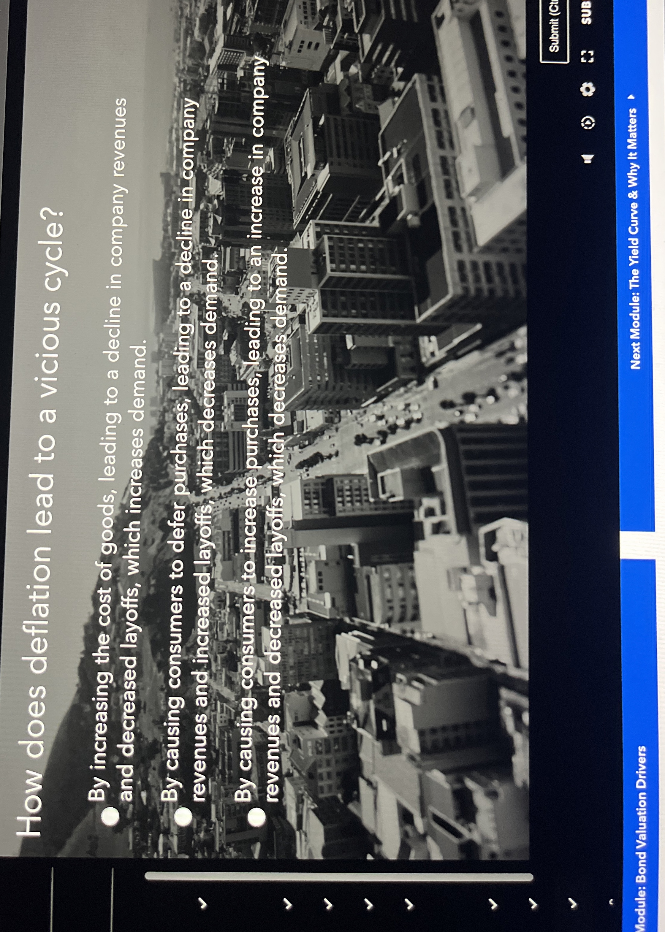 How does deflation lead to a vicious cycle? By