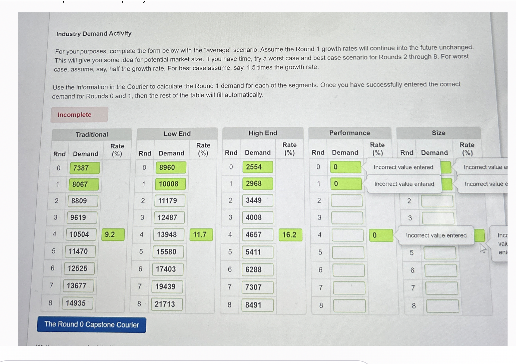 I need help to complete the last to section