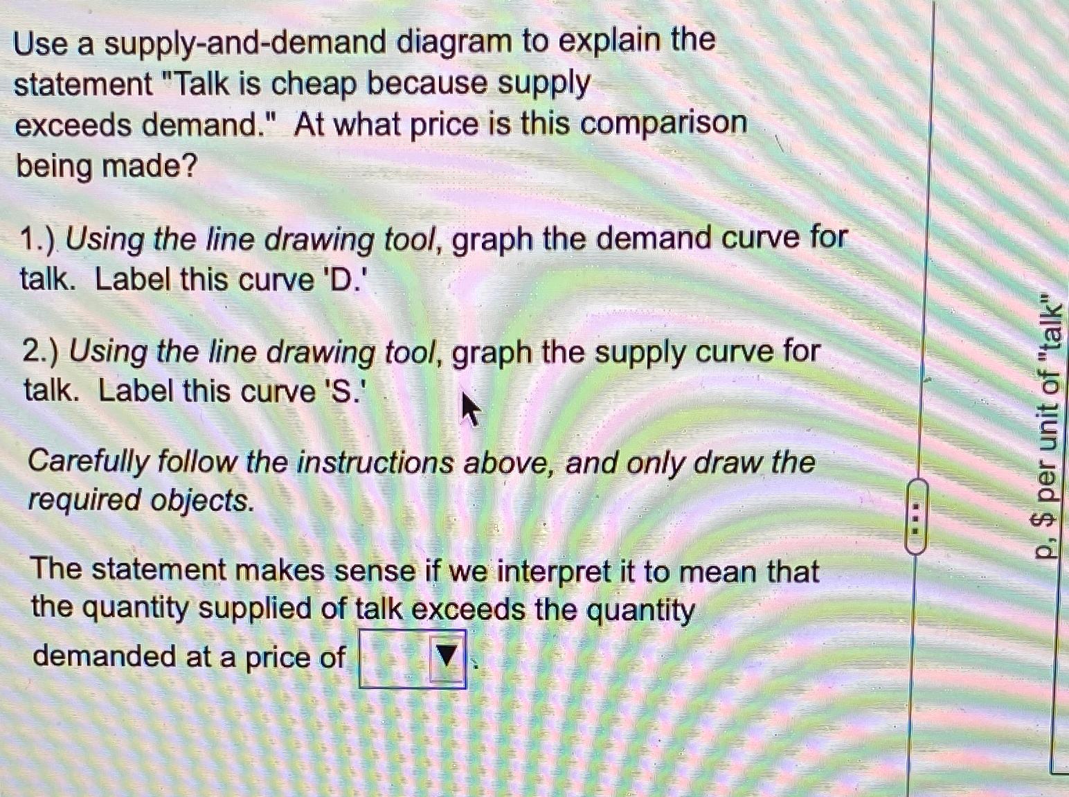 Use a supply - and - demand diagram to explain