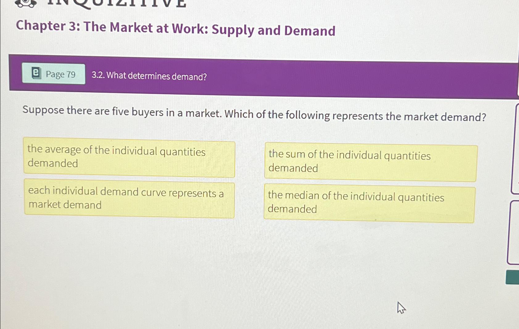 Chapter 3 : The Market at Work: Supply and Demand