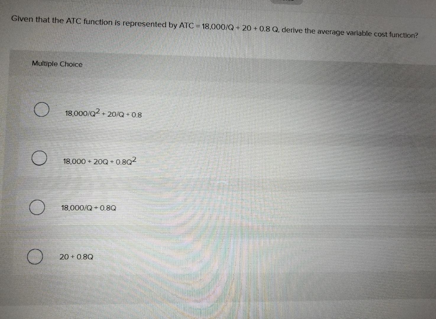 Given that the ATC function is represented by ATC