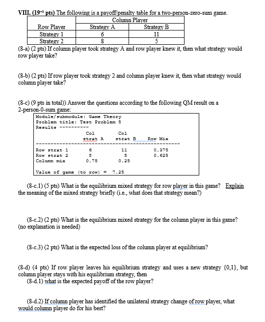 VIII. ( \ ( 1 9 ^ { + 3 } \ mathrm { pts } \ ) )