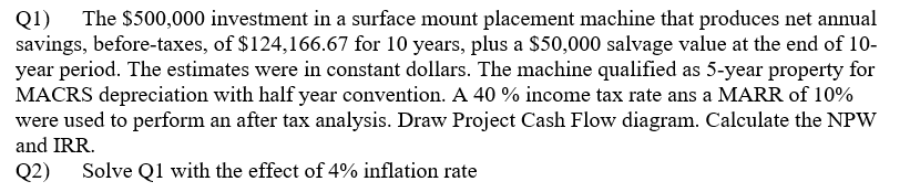 "can you solve it q 1 and q 2 please" Q 1 ) The $