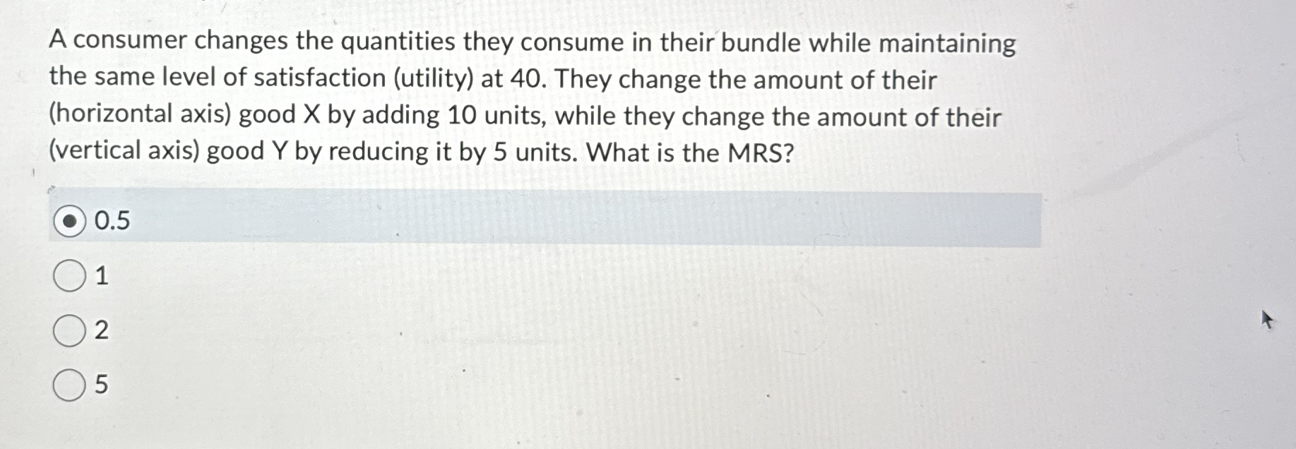A consumer changes the quantities they consume in