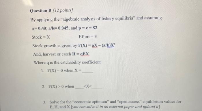 Question B [ 1 2 points ] By applying the