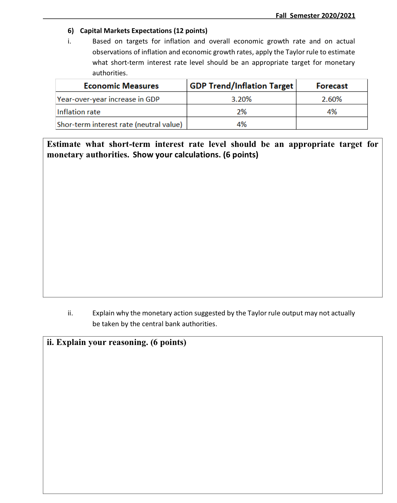 Fall Semester 2 0 2 0 / 2 0 2 1 Capital Markets