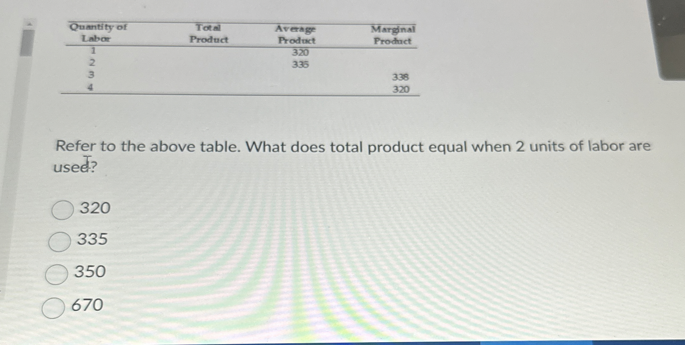 \ table [ [ \ table [ [ Quantity of ] , [ Labor ]