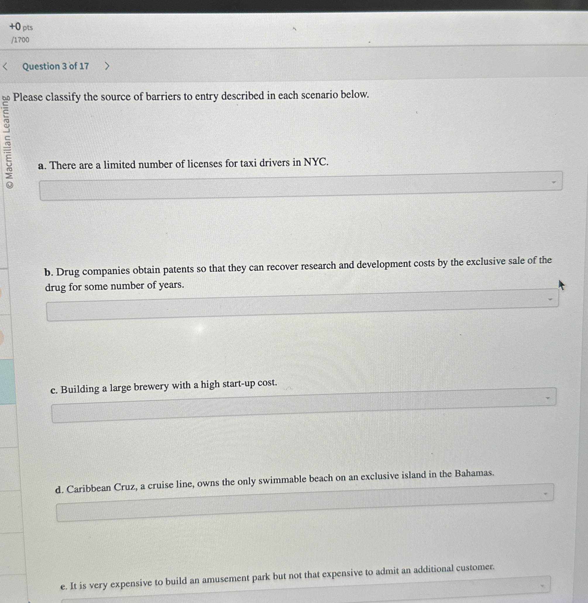 + 0 pts 1 1 7 0 0 Question 3 of 1 7 Please