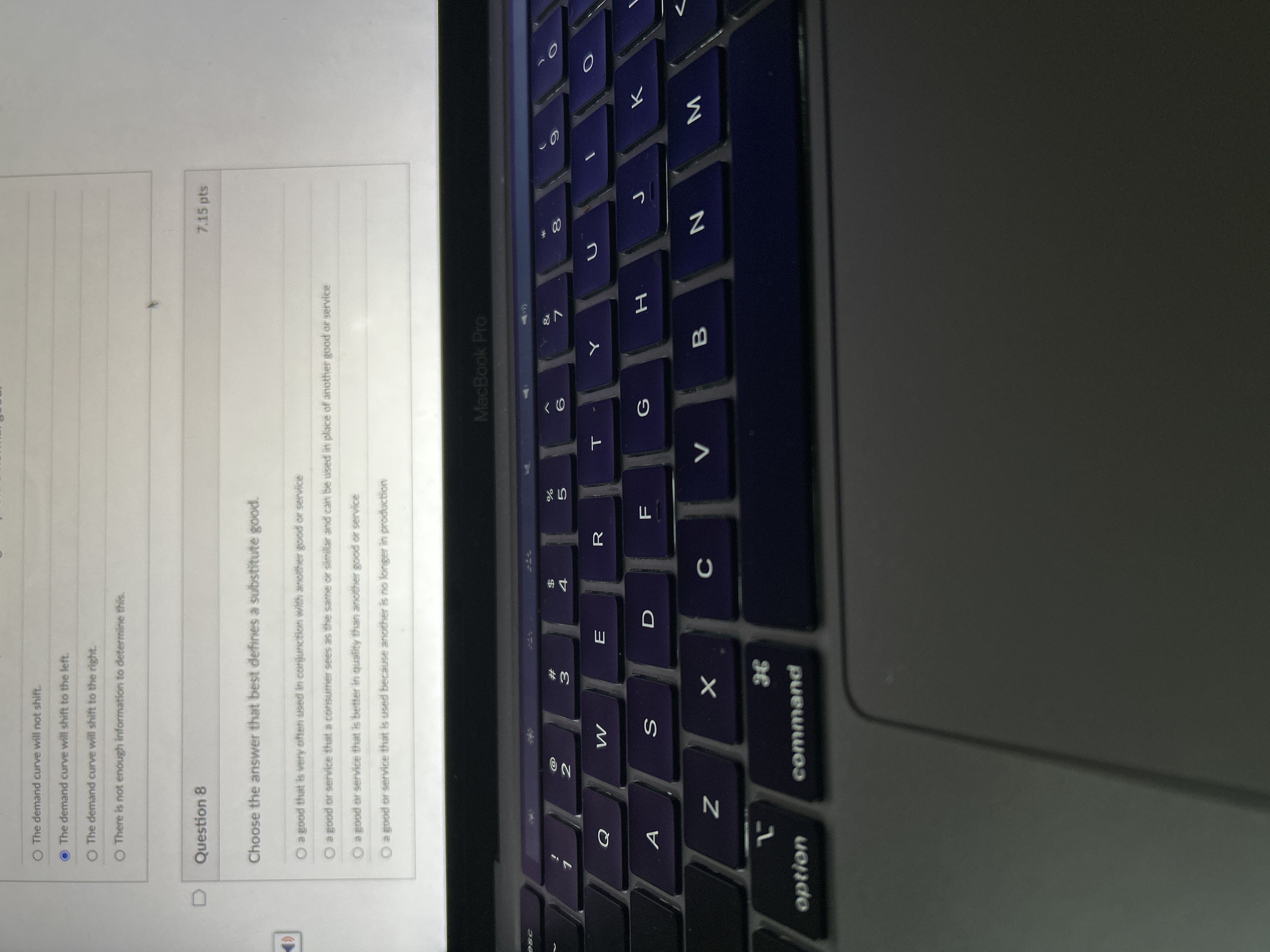 The demand curve will not shift. The demand curve