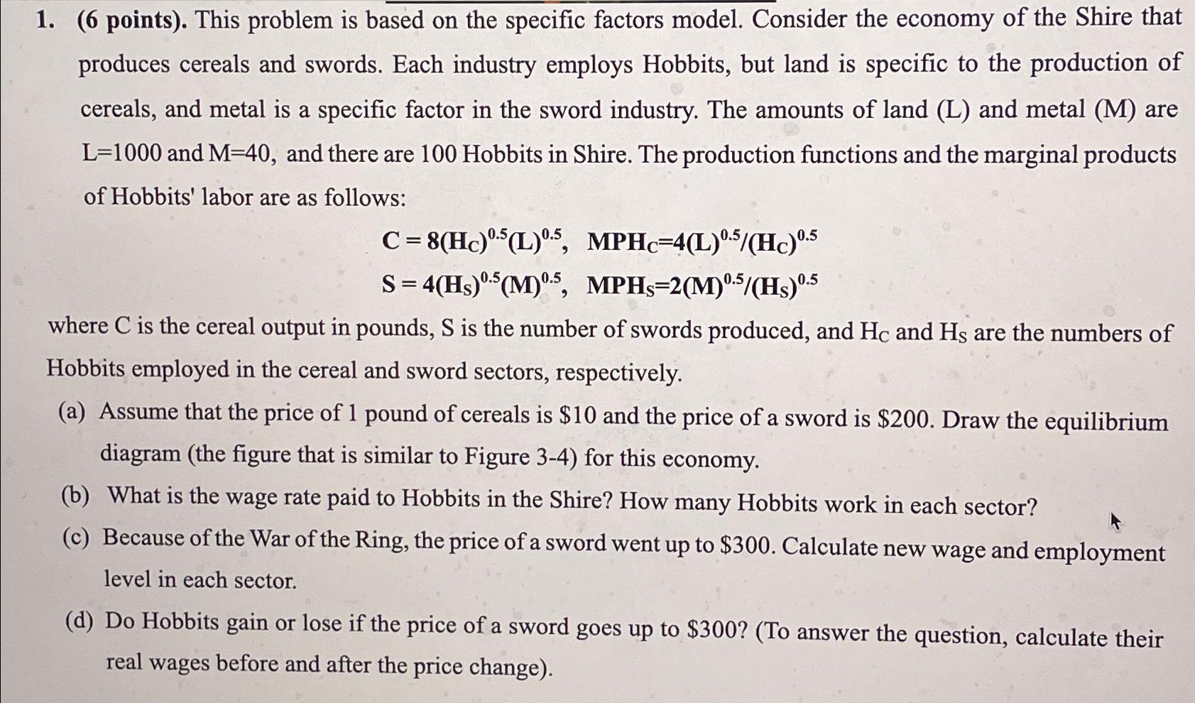 ( 6 points ) . This problem is based on the