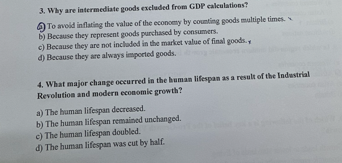 Why are intermediate goods excluded from GDP
