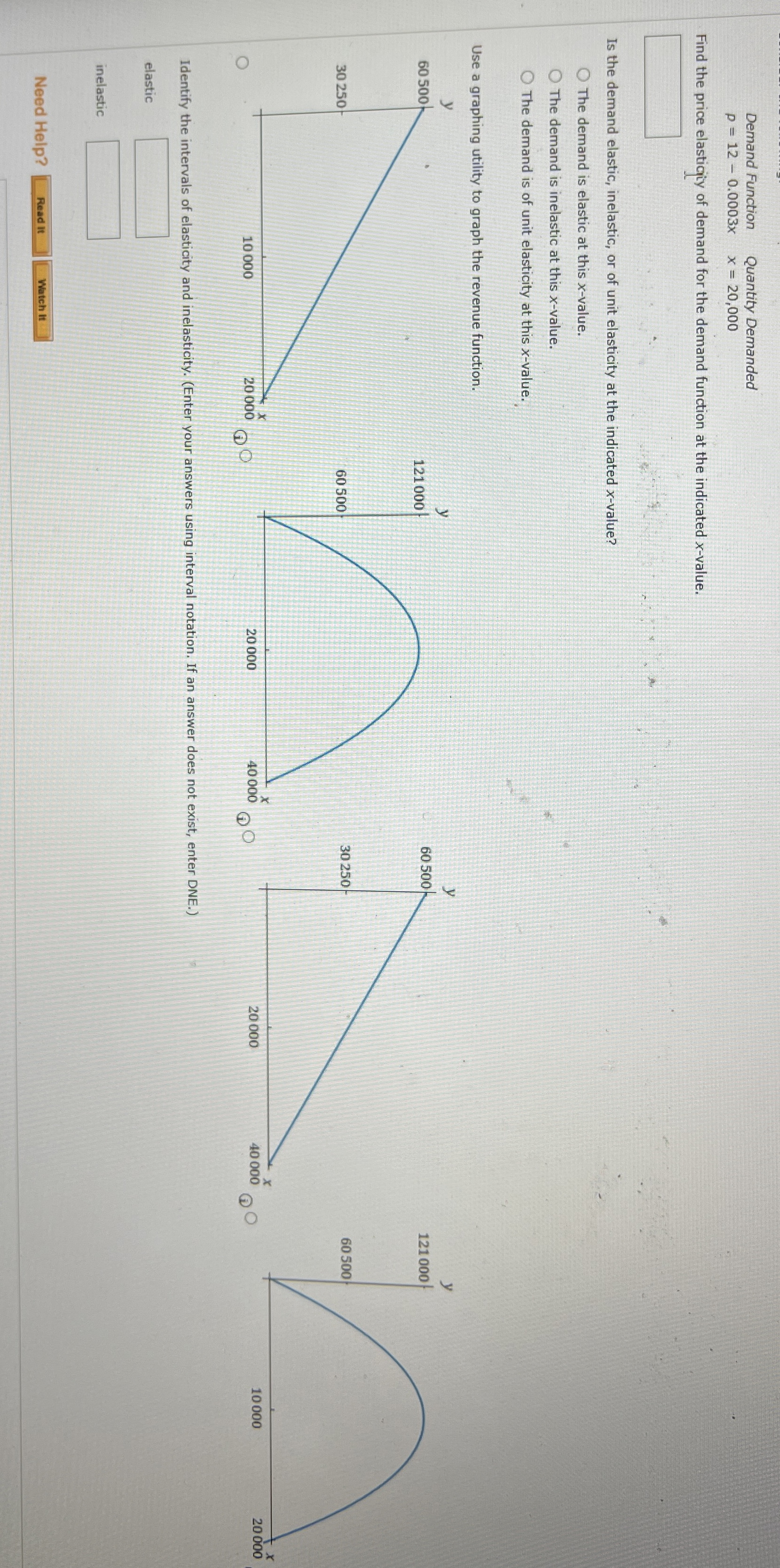 Demand Function Quantity Demanded p = 1 2 - 0 . 0