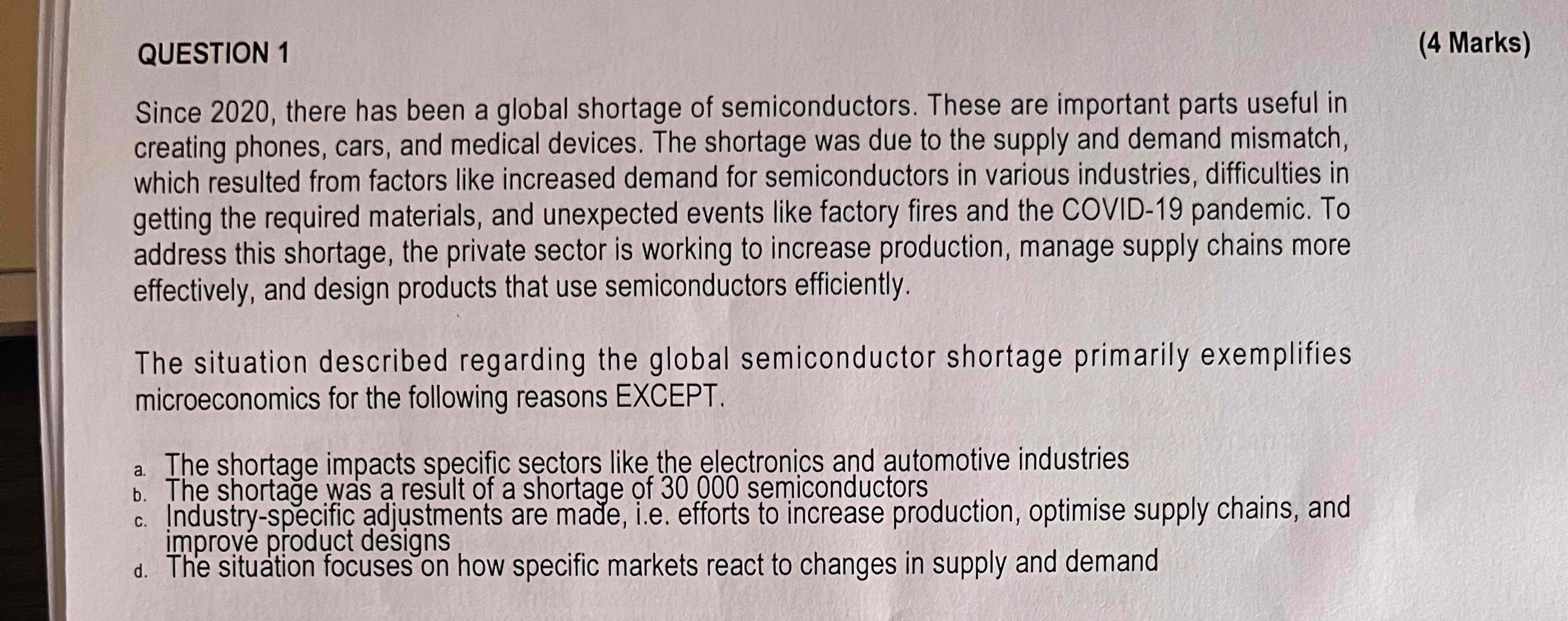 QUESTION 1 Since 2 0 2 0 , there has been a