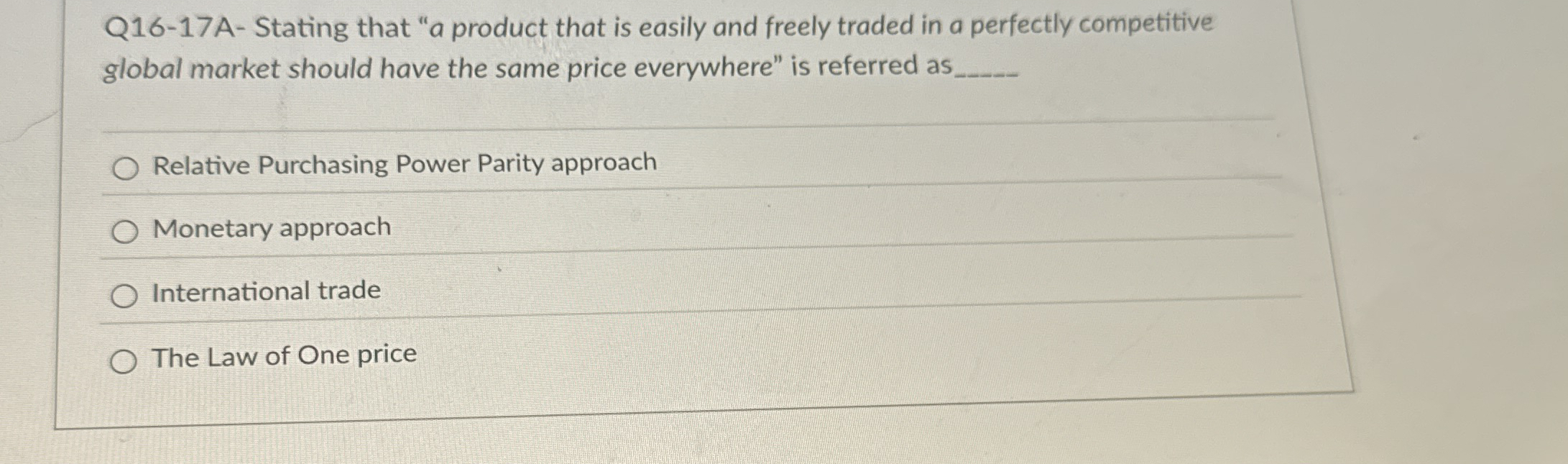 Q 1 6 - 1 7 A - Stating that "a product that is