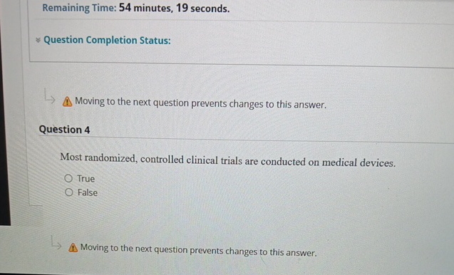 Remaining Time: 5 4 minutes, 1 9 seconds.