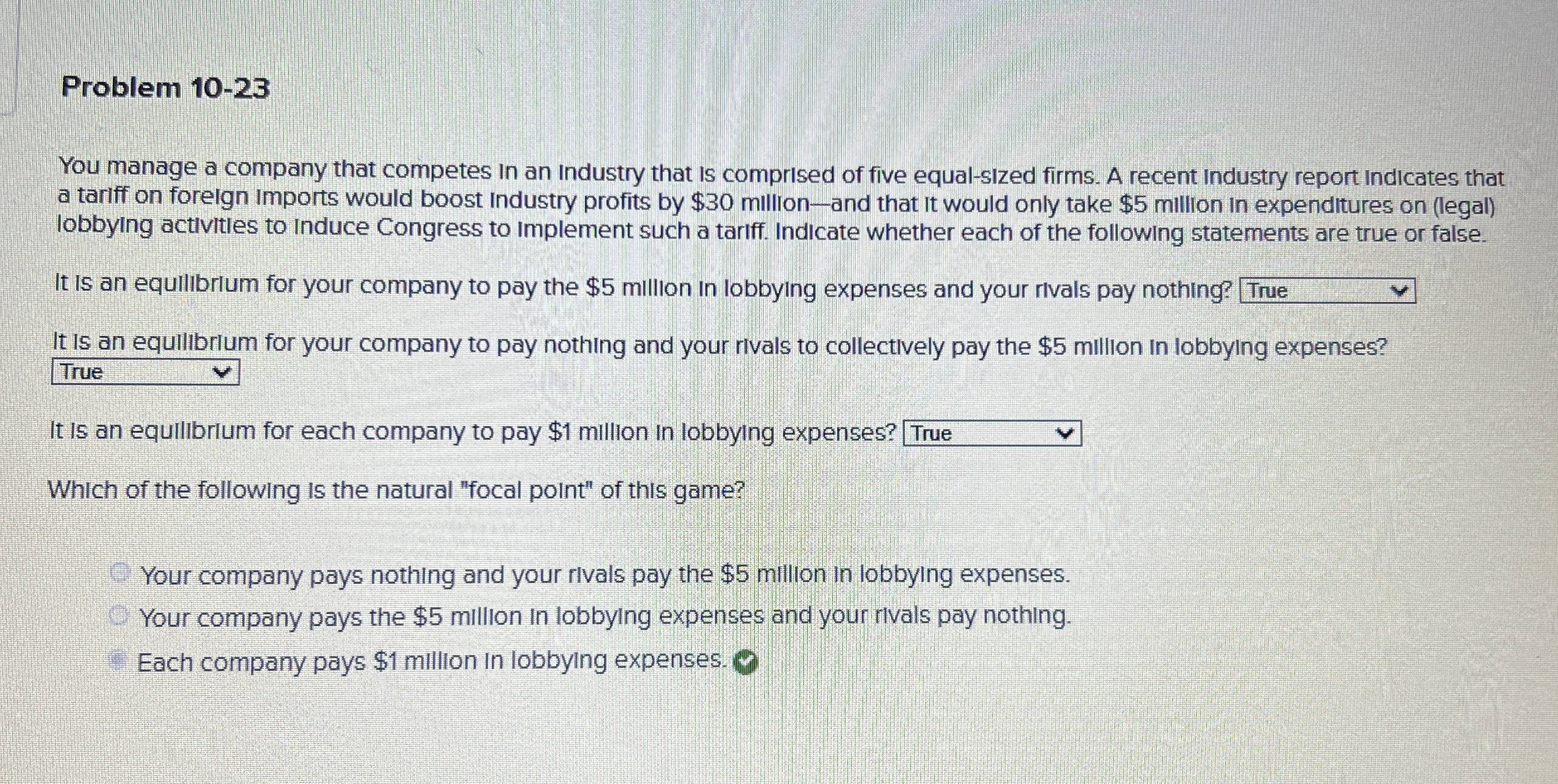 Problem 1 0 - 2 3 You manage a company that