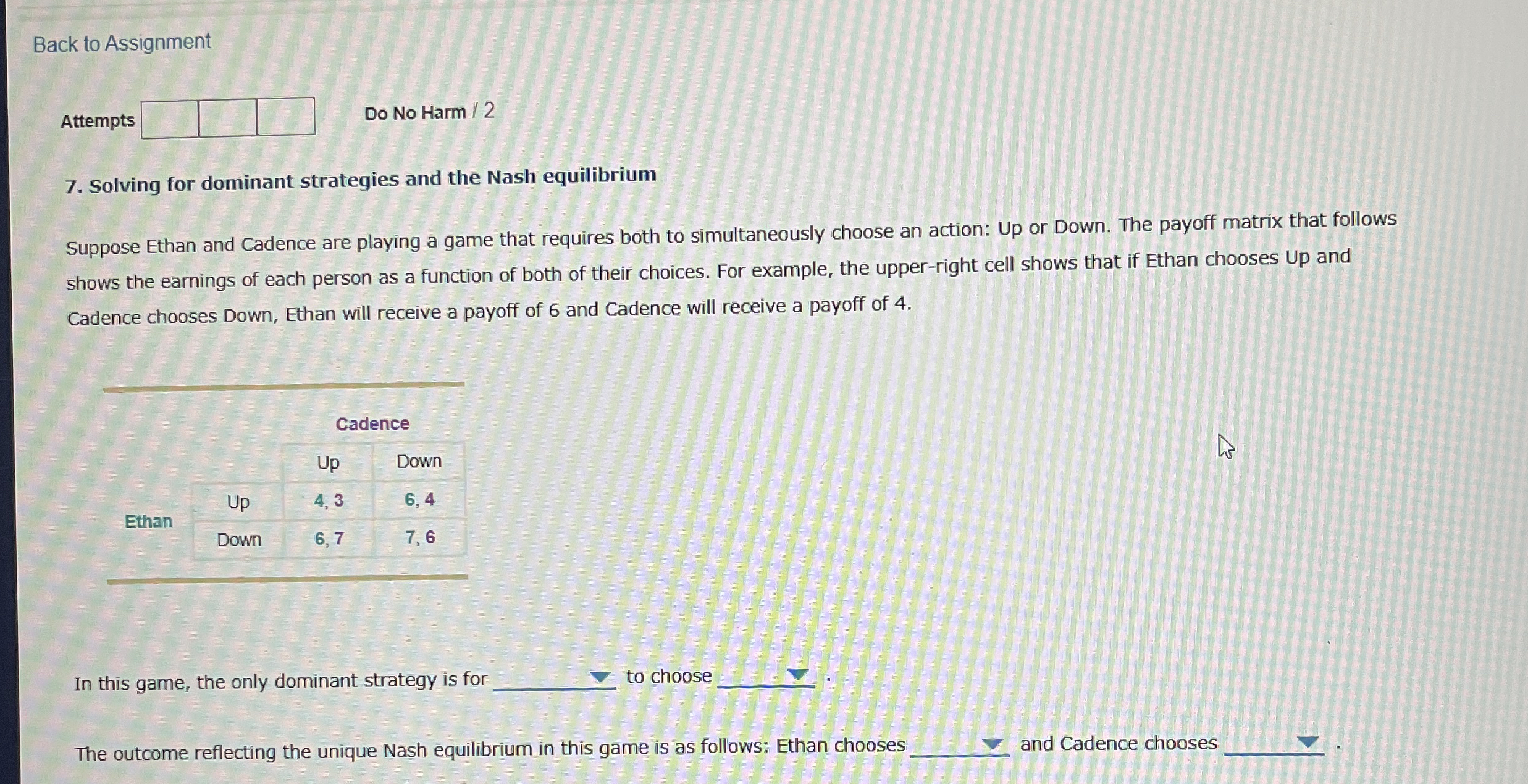 Back to Assignment Attempts Do No Harm / 2 7 .