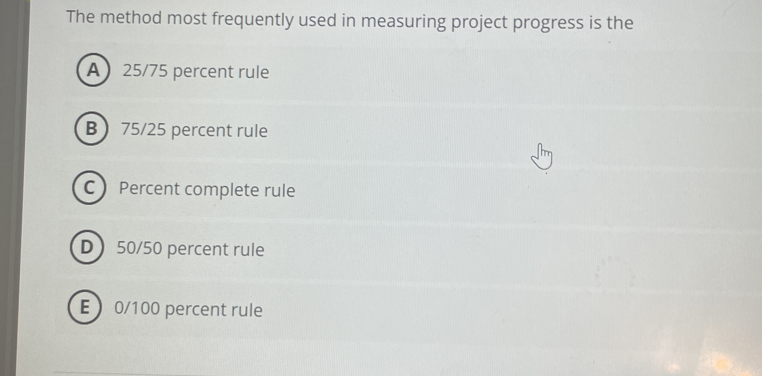 The method most frequently used in measuring