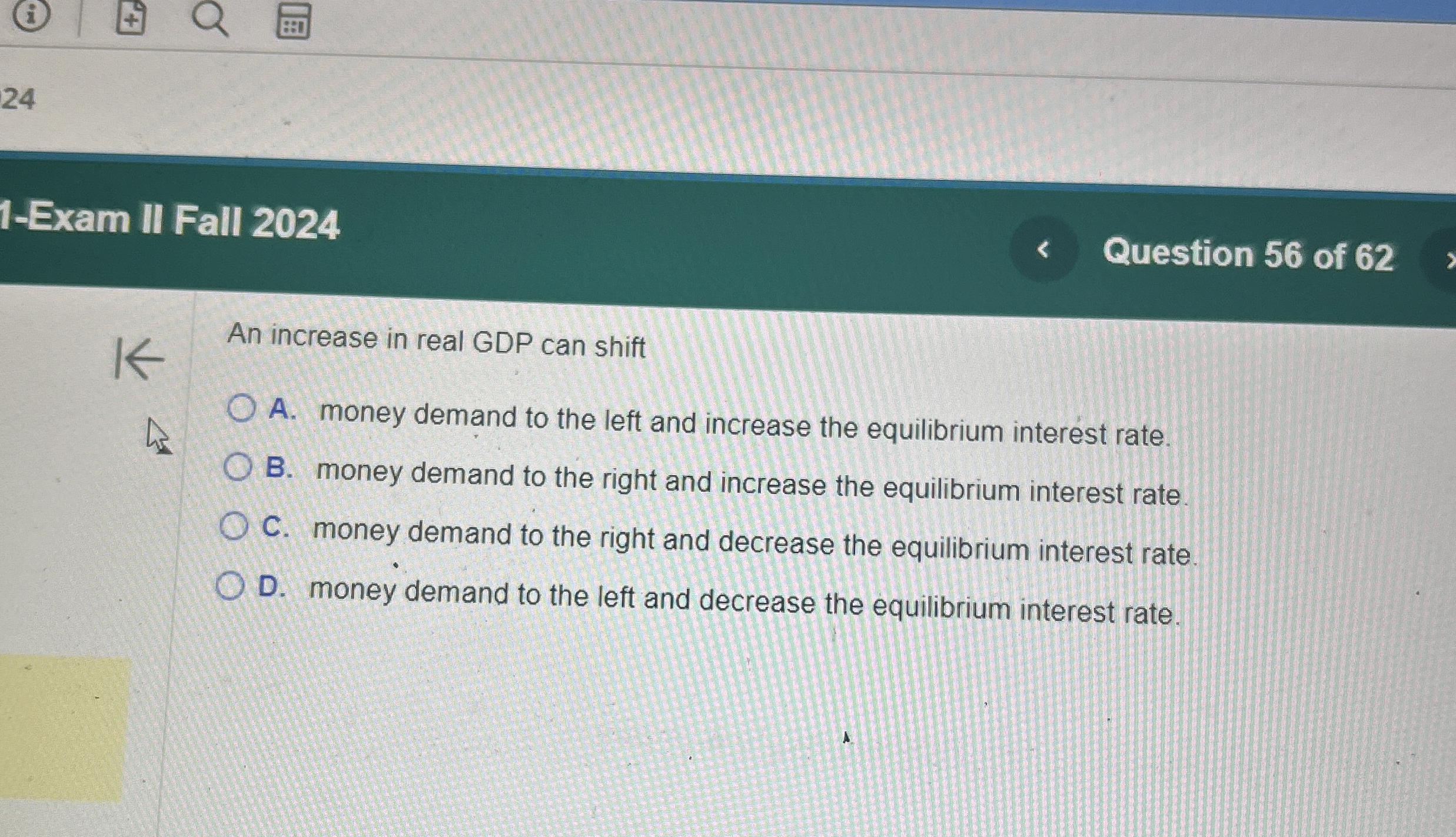 2 4 1 - Exam II Fall 2 0 2 4 Question 5 6 of 6 2