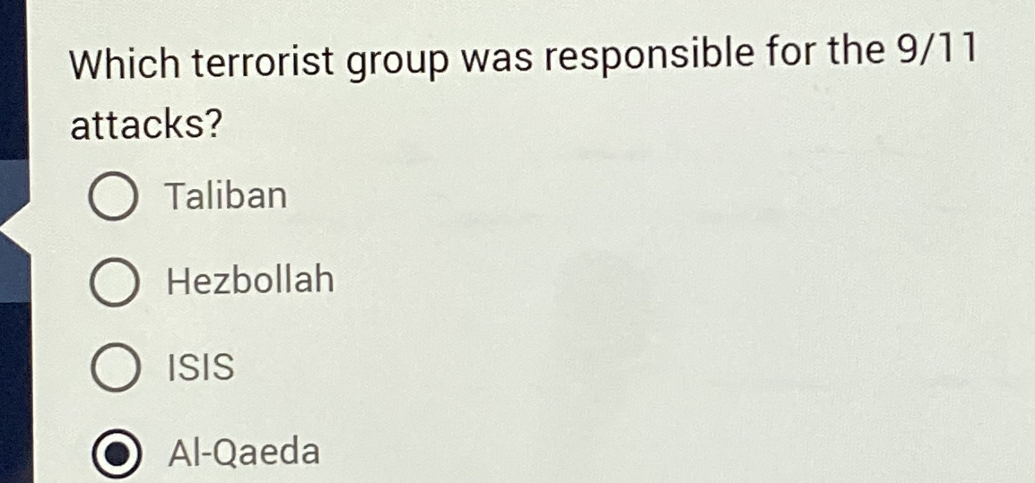 Which terrorist group was responsible for the 9 /