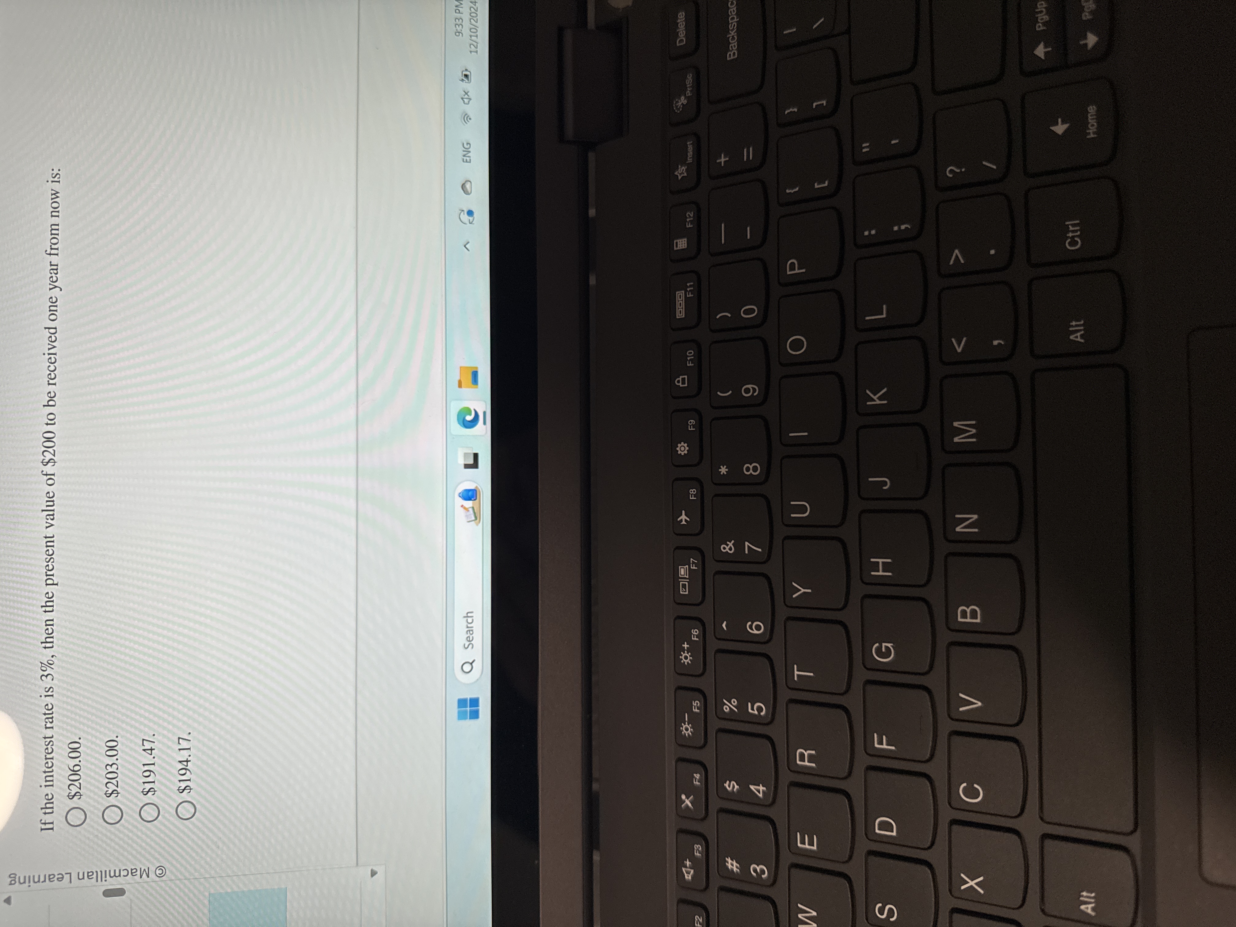 If the interest rate is \ ( 3 \ % \ ) , then the