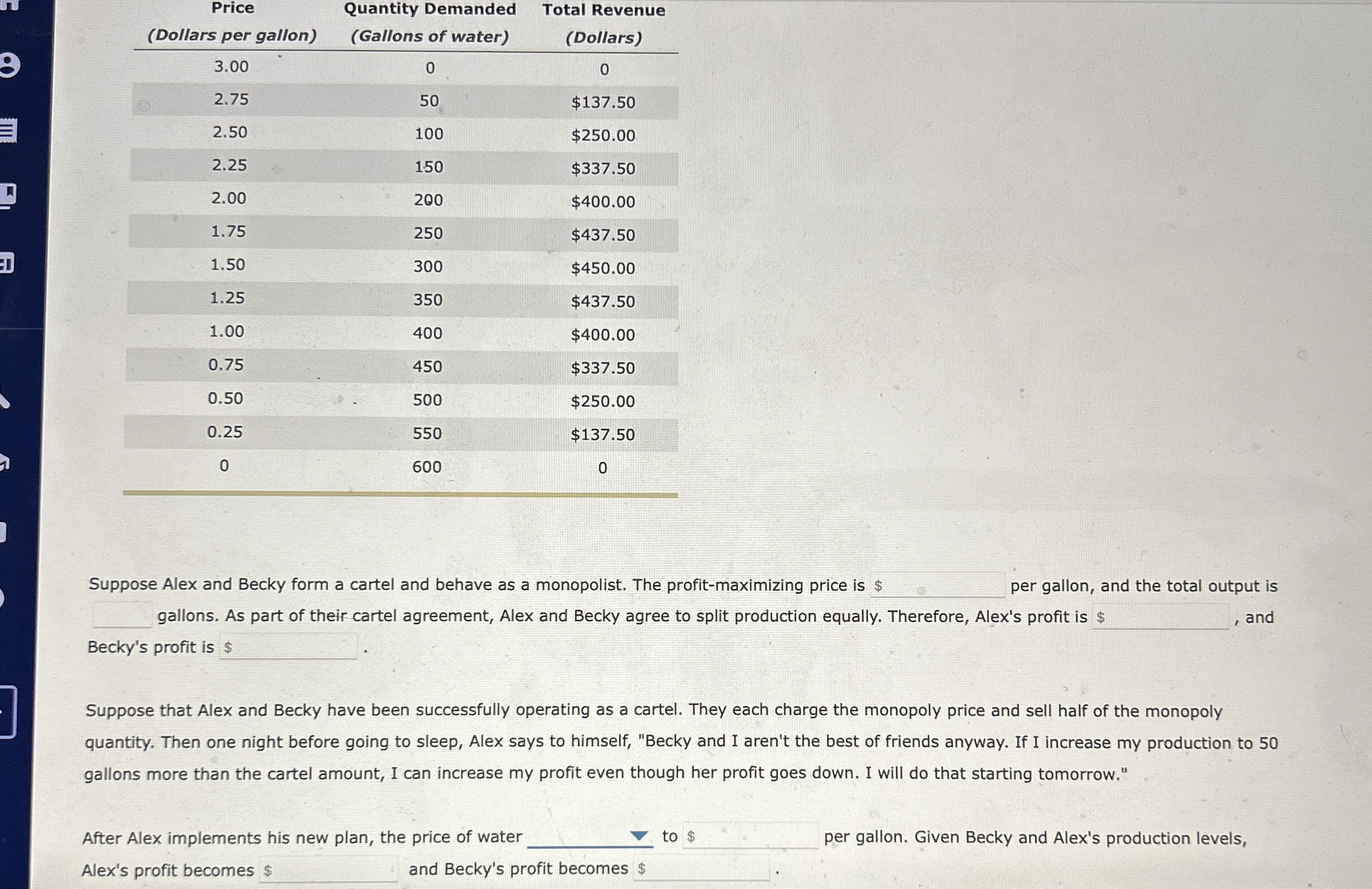 fill i n the blanks and answer for m e Consider a
