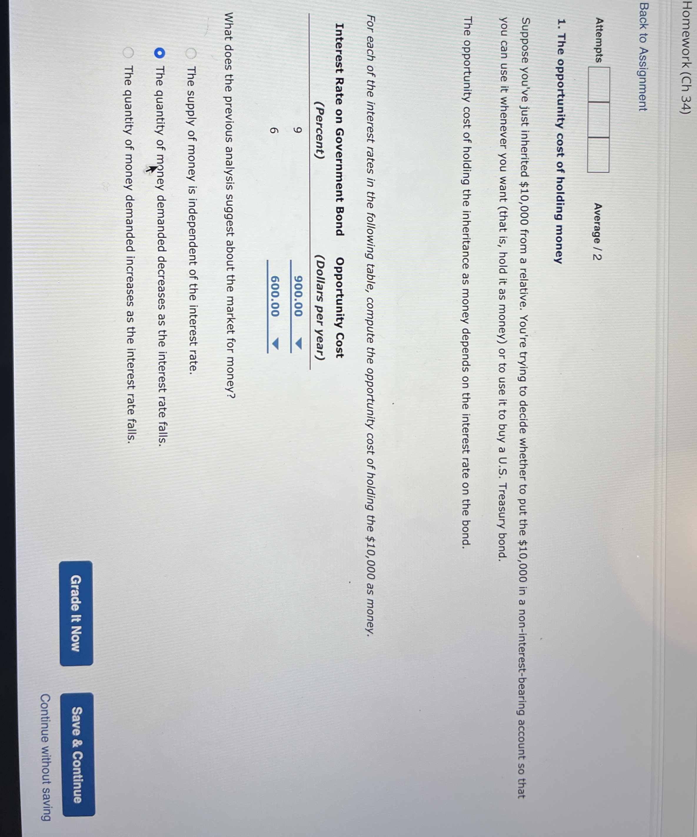 Homework ( Ch 3 4 ) Back to Assignment Attempts