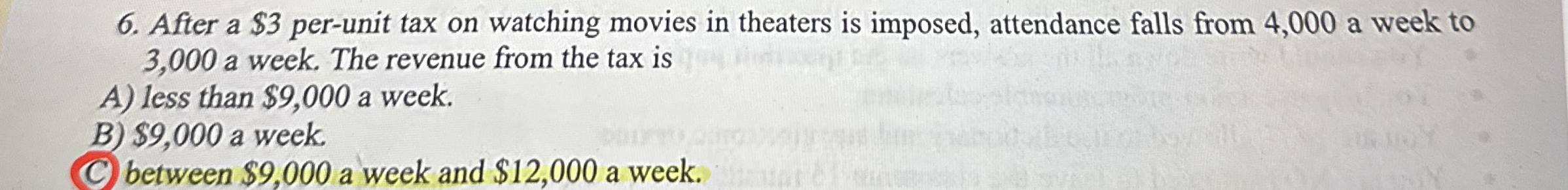 After a $ 3 per - unit tax on watching movies in