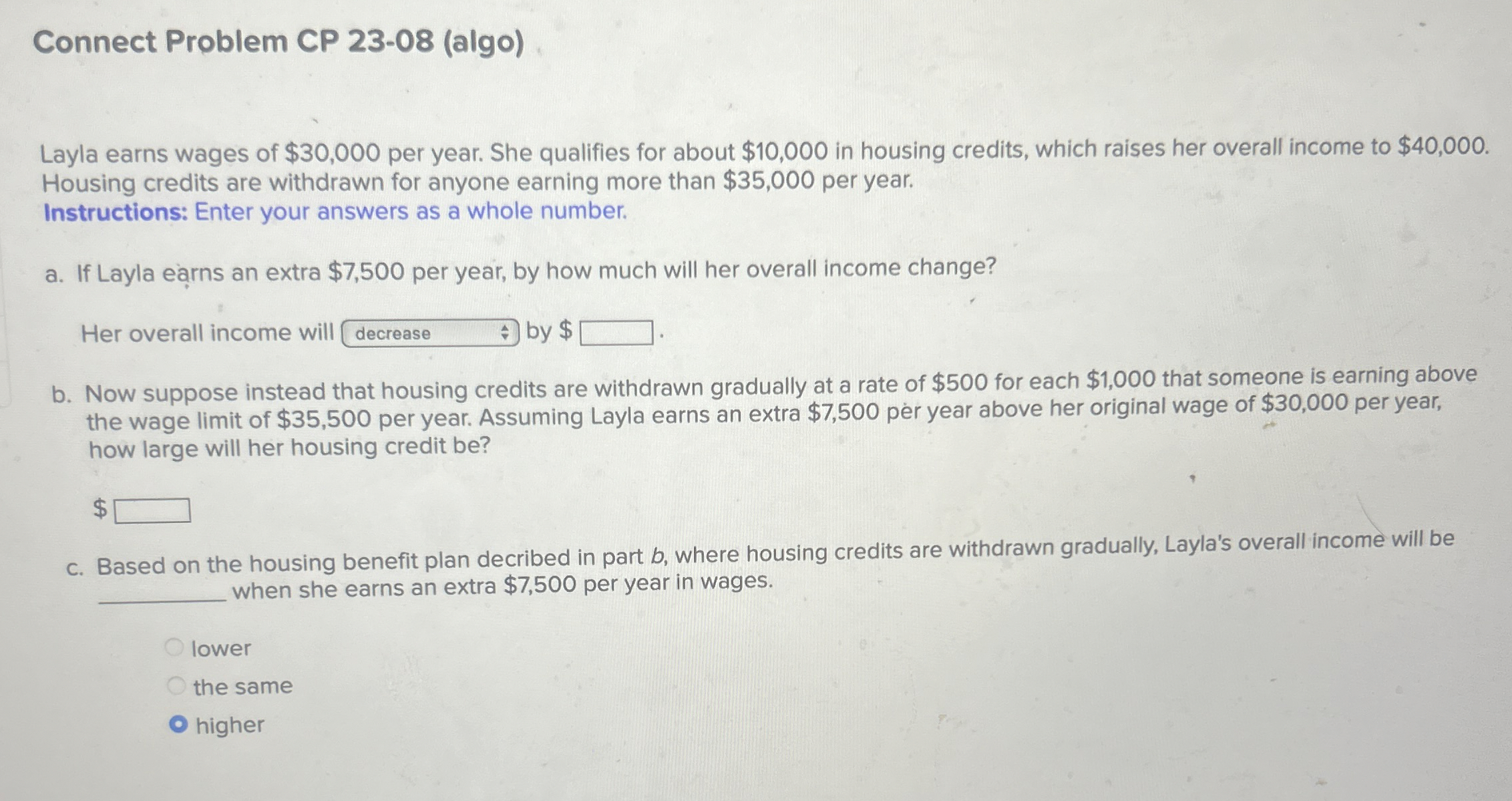 Connect Problem CP 2 3 - 0 8 ( algo ) Layla earns