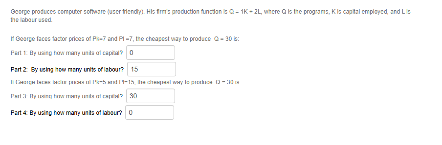 George produces computer software ( user friendly