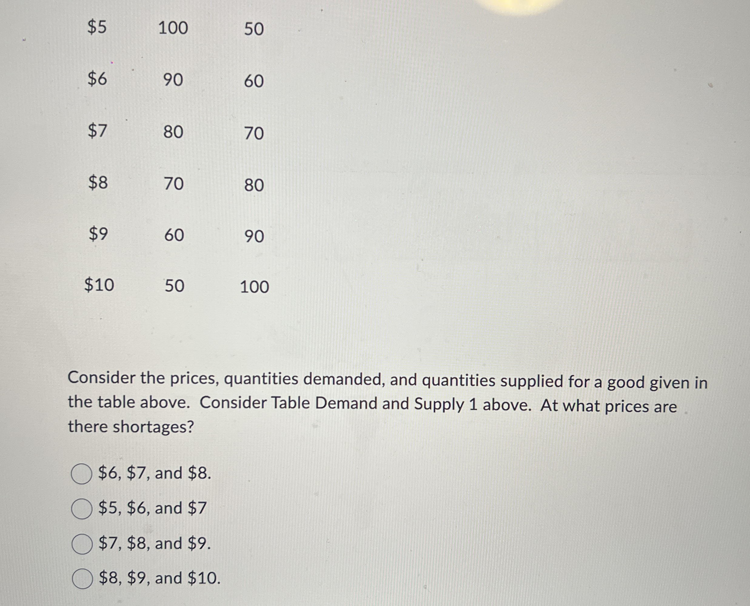 \ table [ [ $ 5 , 1 0 0 , 5 0 ] , [ $ 6 , 9 0 , 6