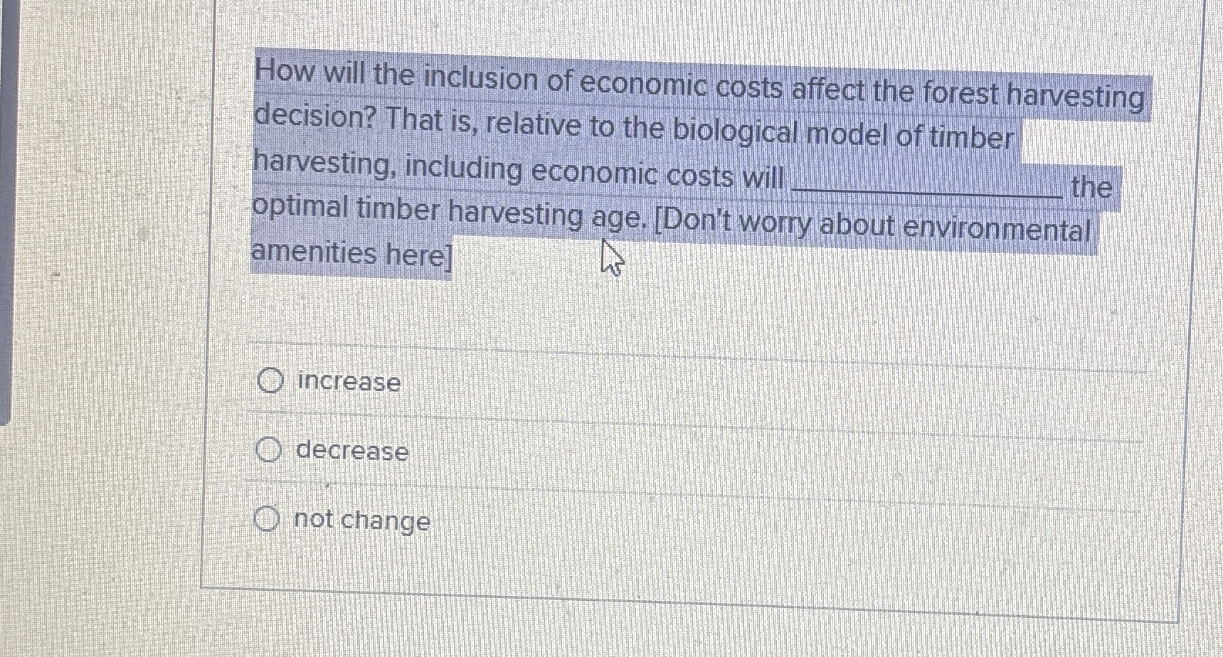 How will the inclusion of economic costs affect