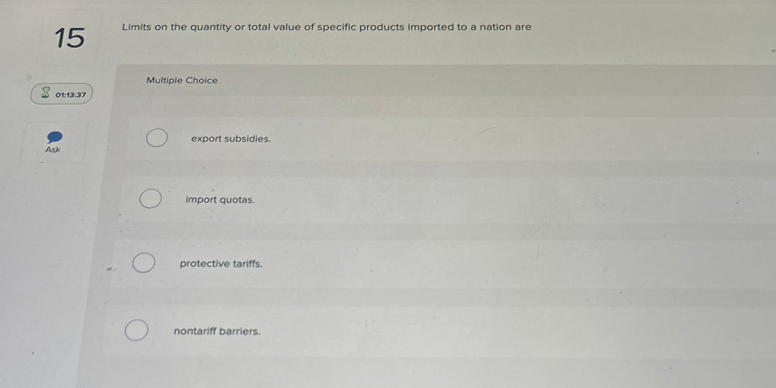 1 5 Limits on the quantity or total value of