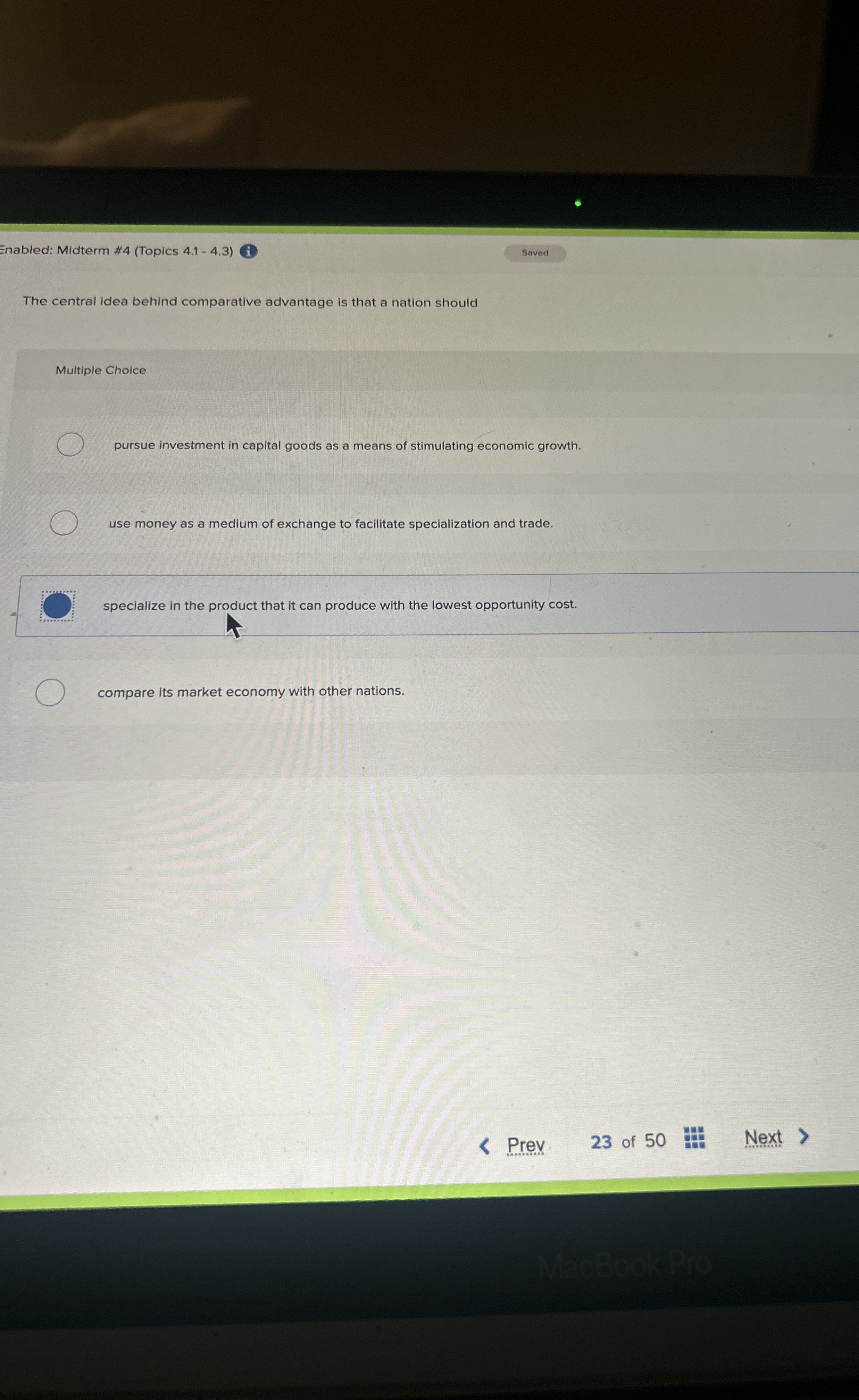 Enabled: Midterm # 4 ( Topics 4 . 1 - 4 . 3 ) The
