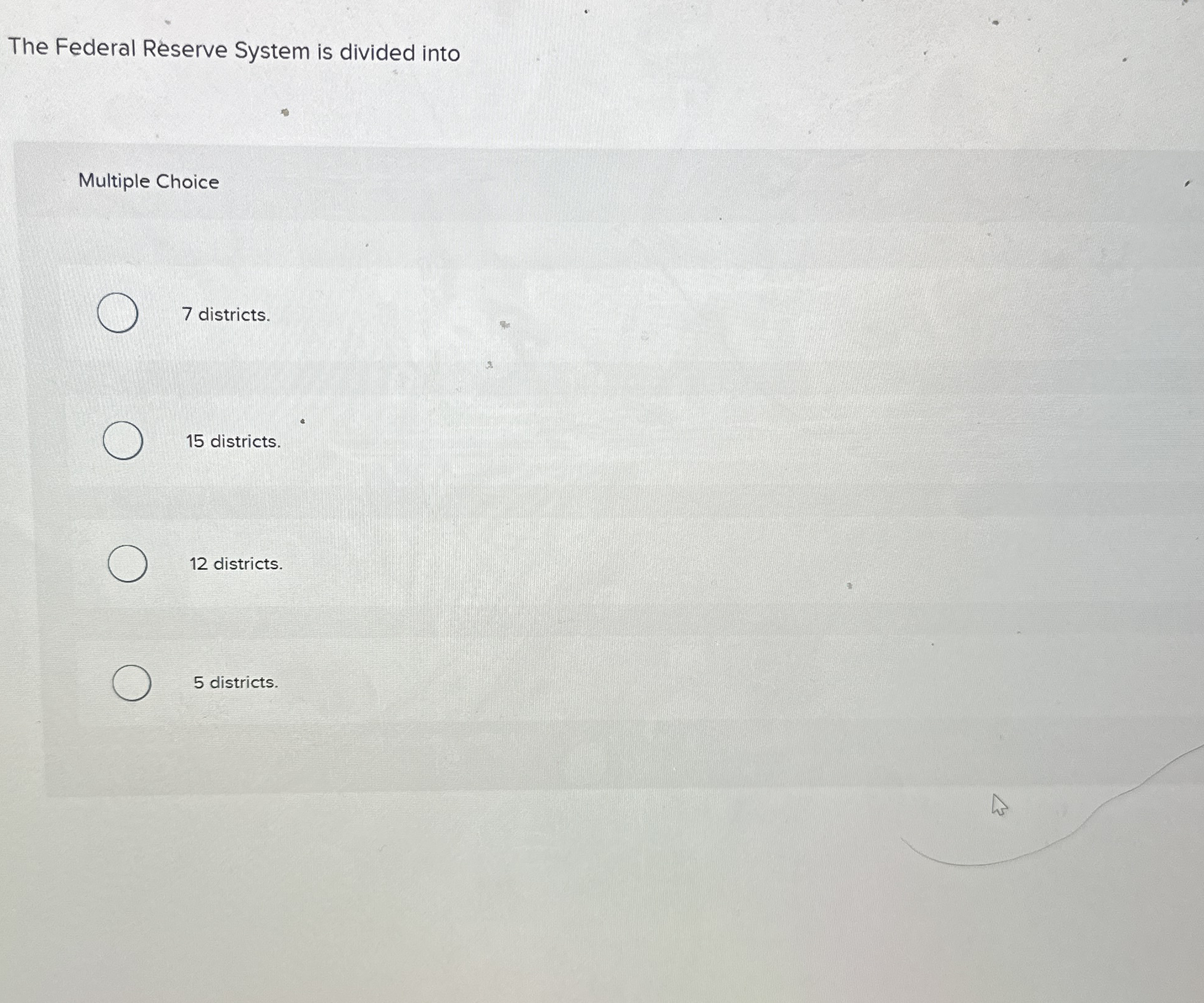The Federal Reserve System is divided into
