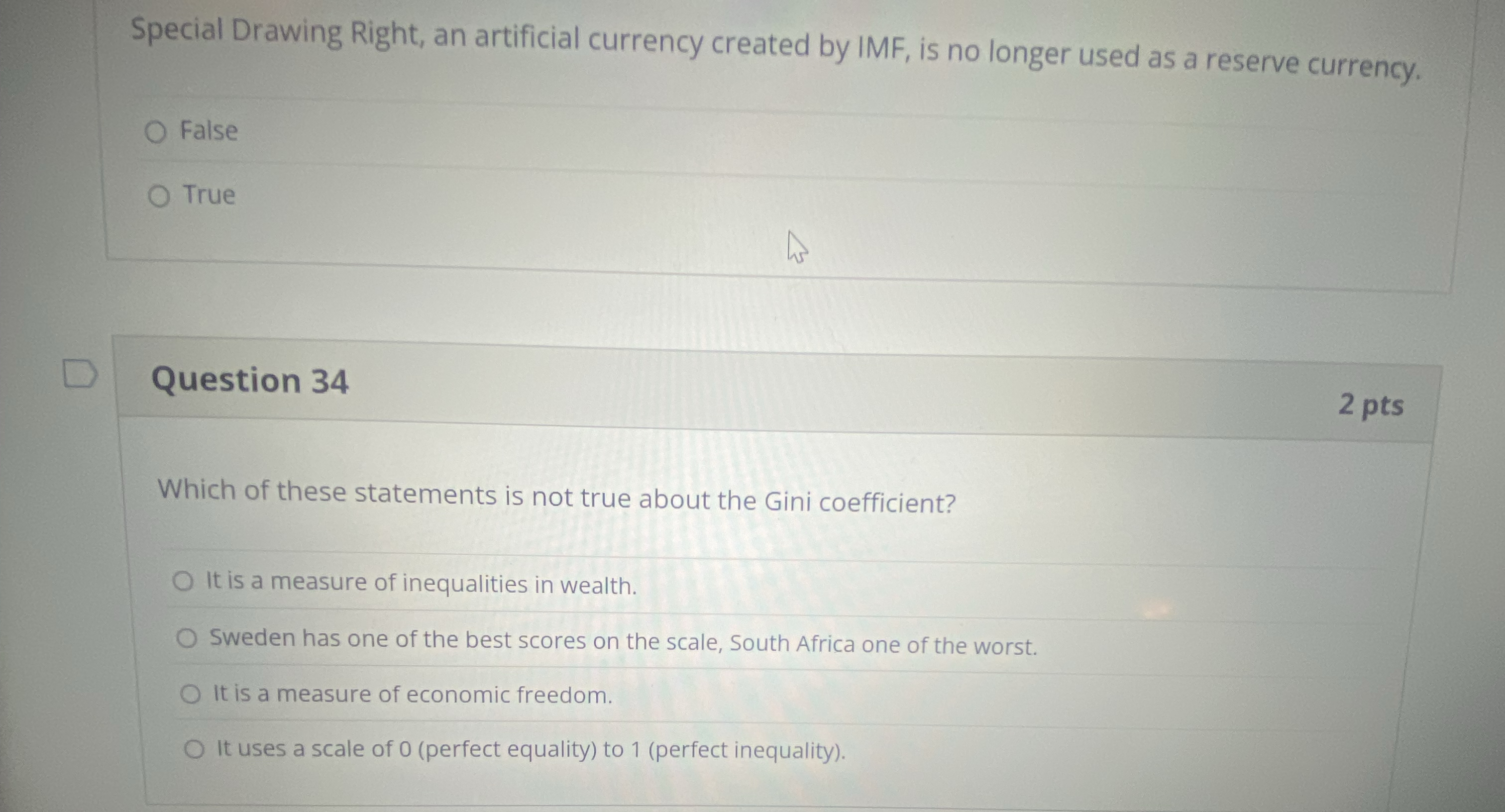 Special Drawing Right, an artificial currency