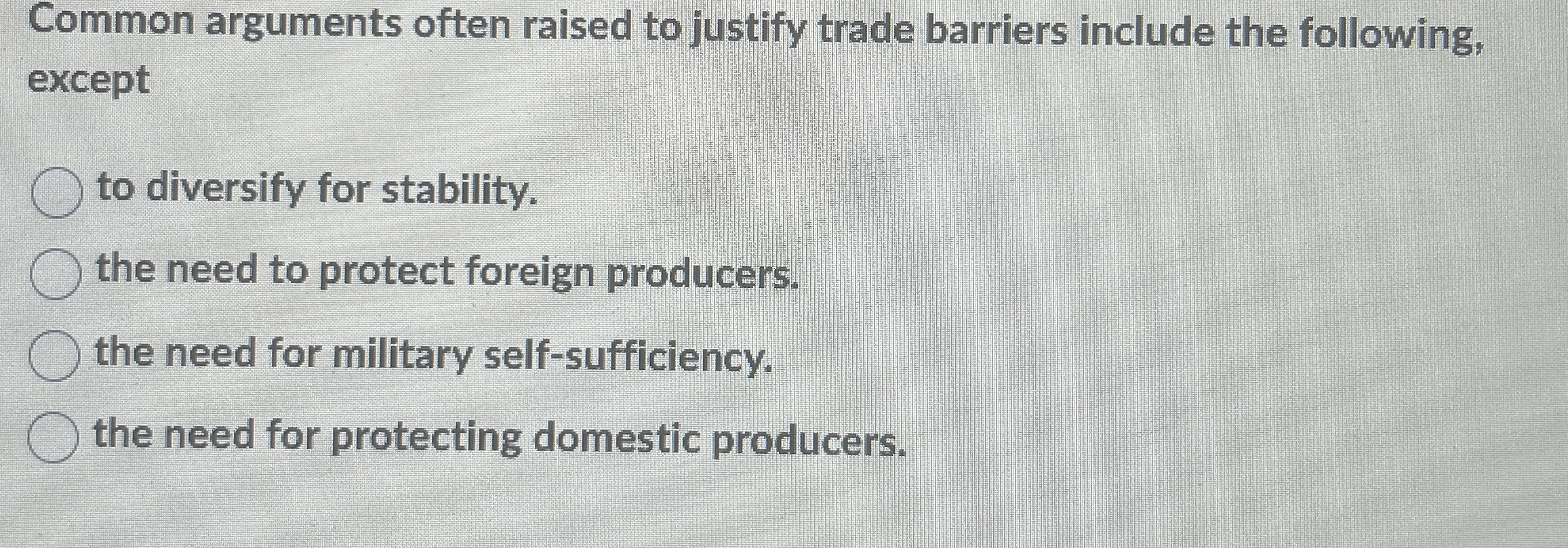 Common arguments often raised to justify trade