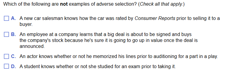 Which of the following are not examples of