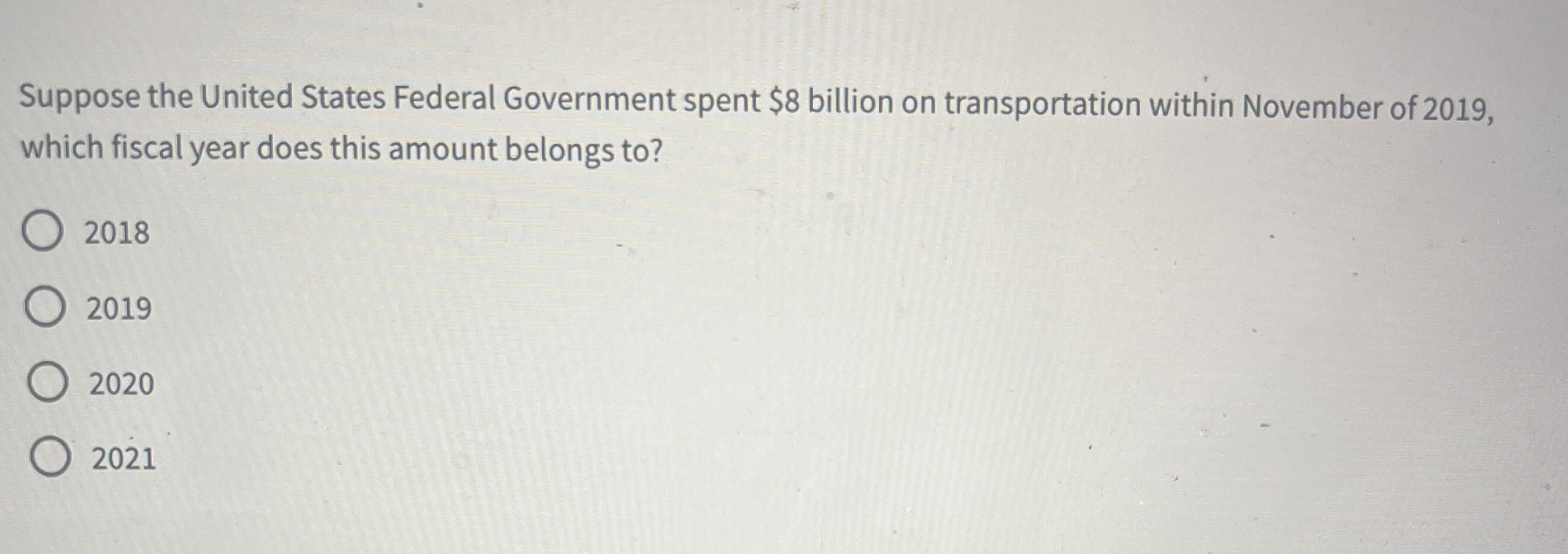 Suppose the United States Federal Government