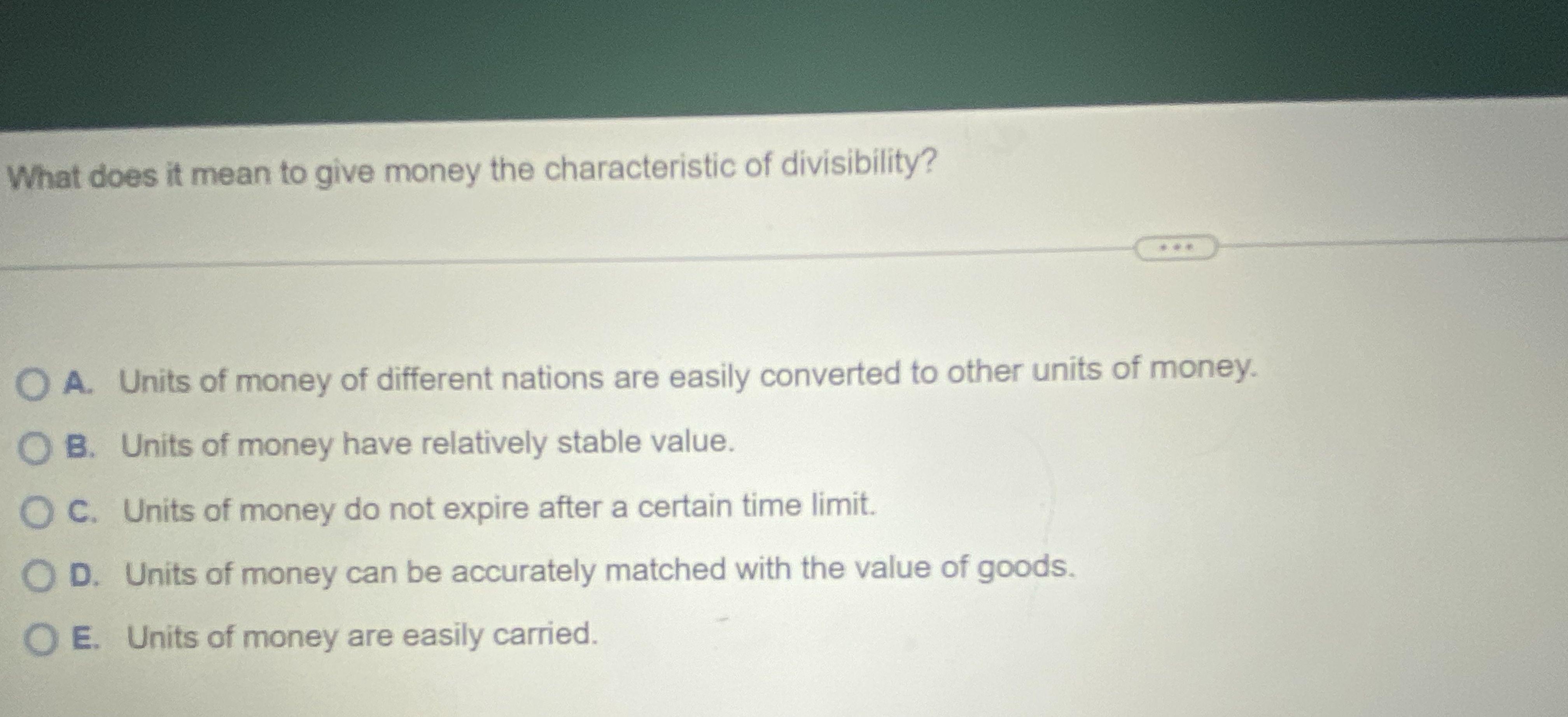 What does it mean to give money the