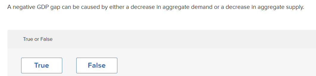 A negative GDP gap can be caused by either a