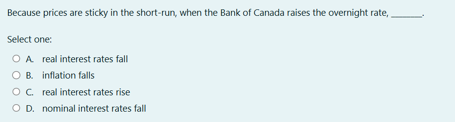 Because prices are sticky in the short - run,