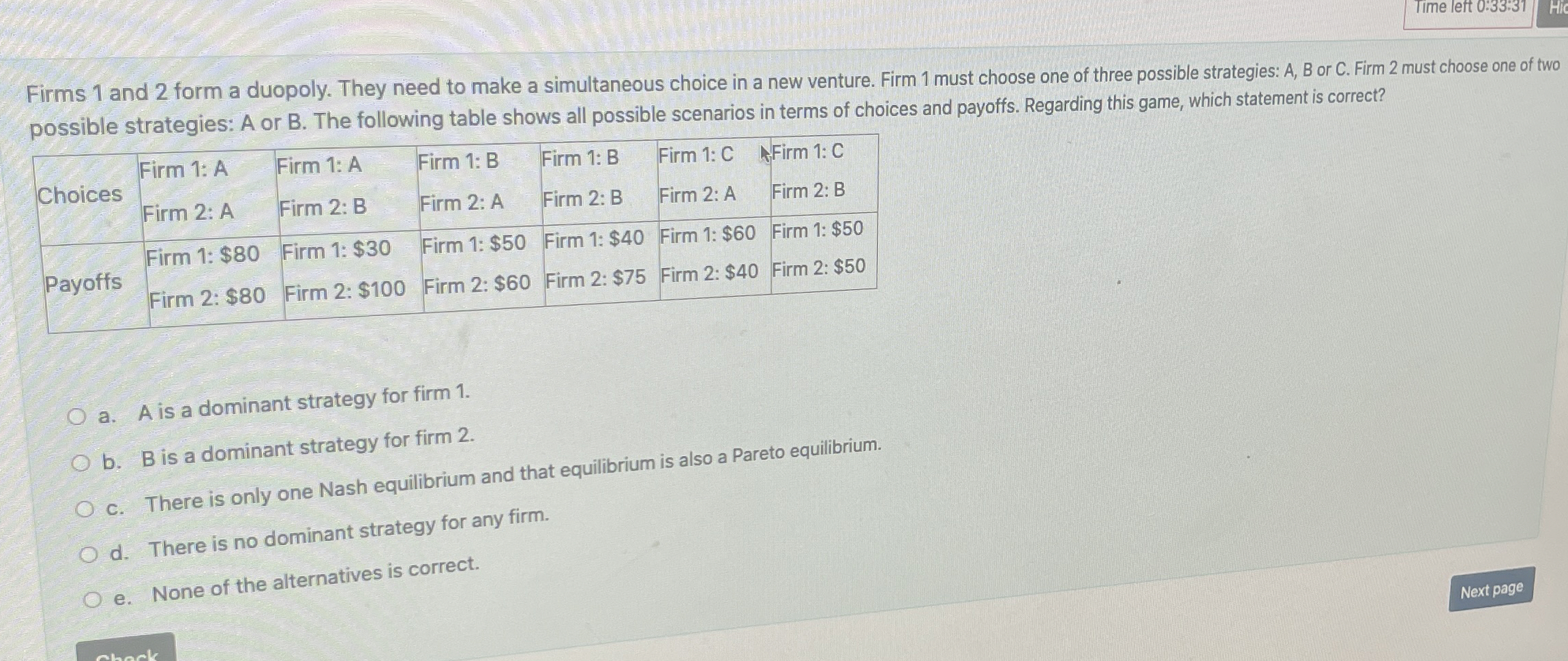 Time left 0 : 3 3 : 3 1 Firms 1 and 2 form a