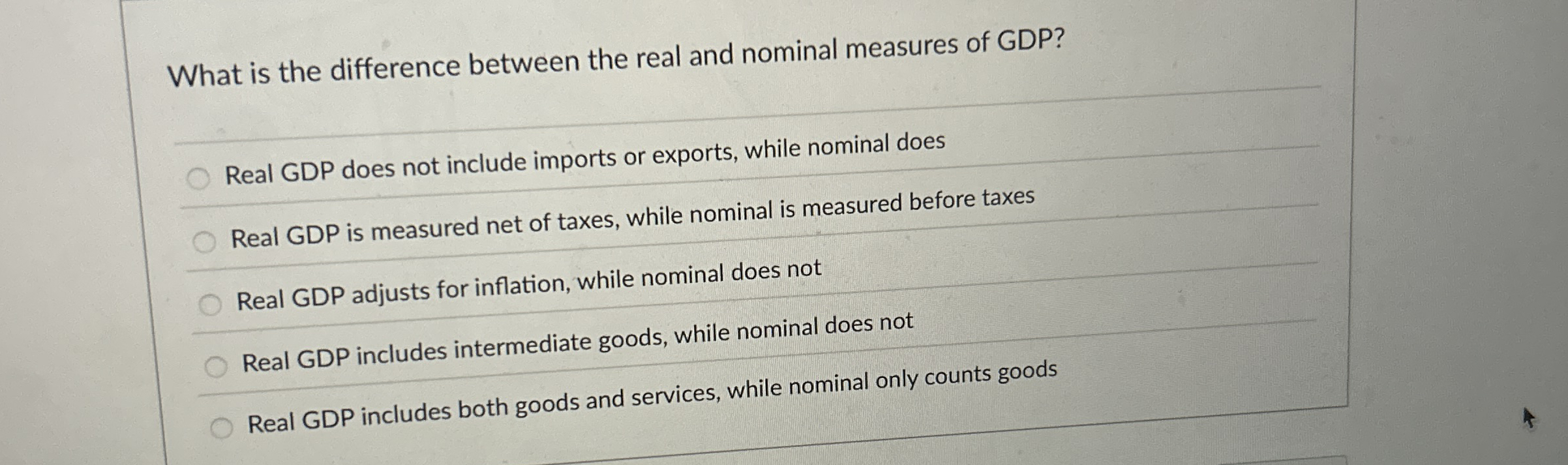 What is the difference between the real and