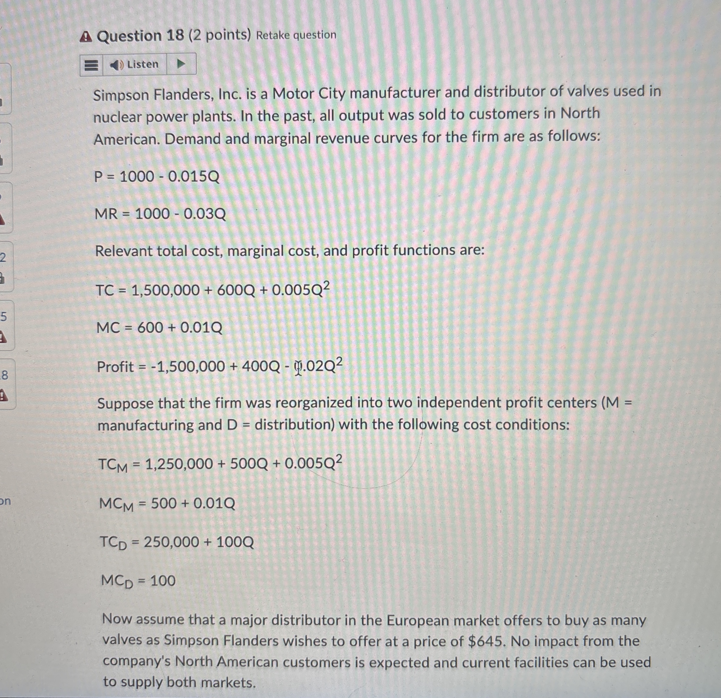 Question 1 8 ( 2 points ) Retake question Simpson