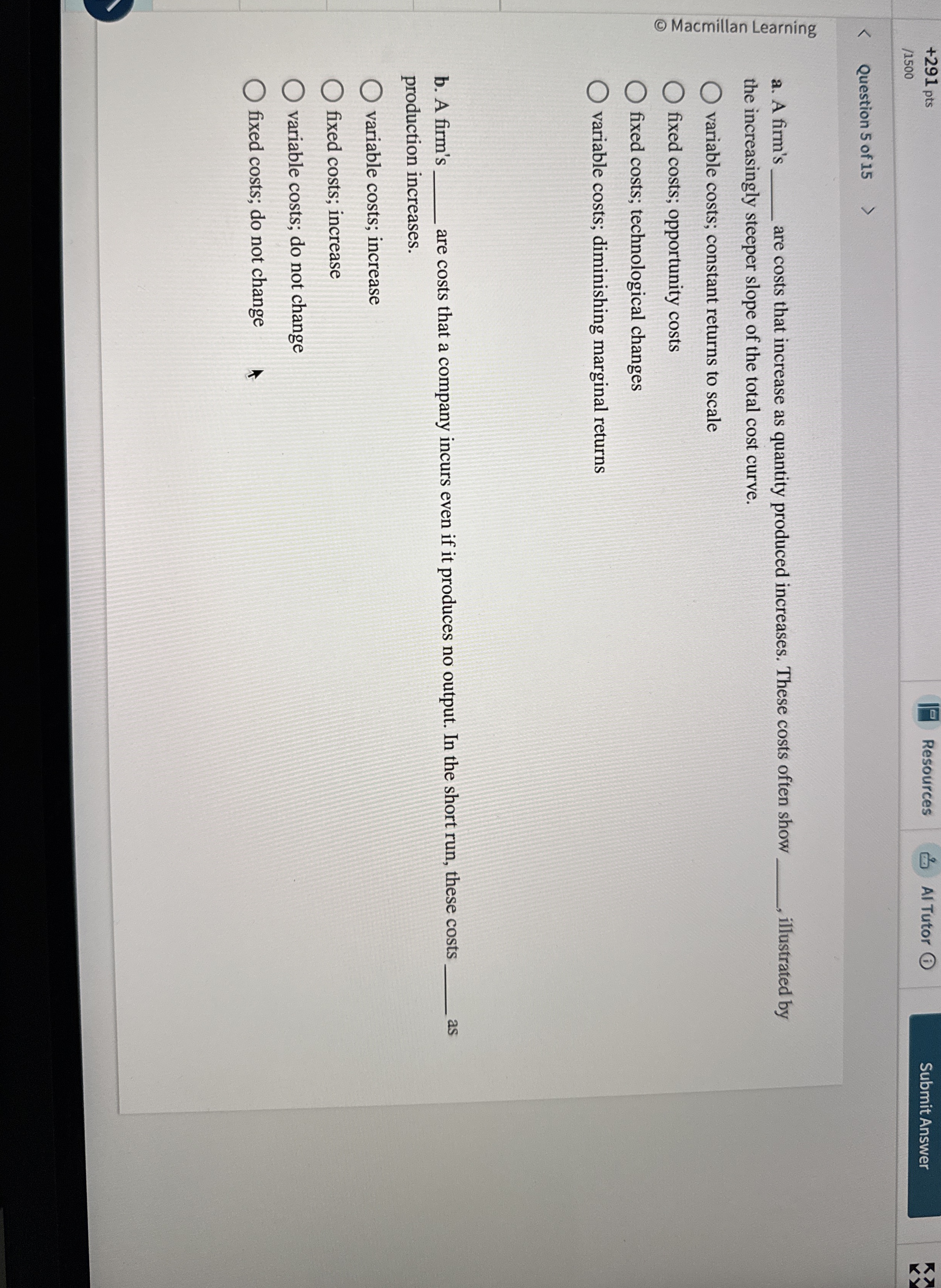 + 2 9 1 p t s Resources Al Tutor ( i ) / 1 5 0 0