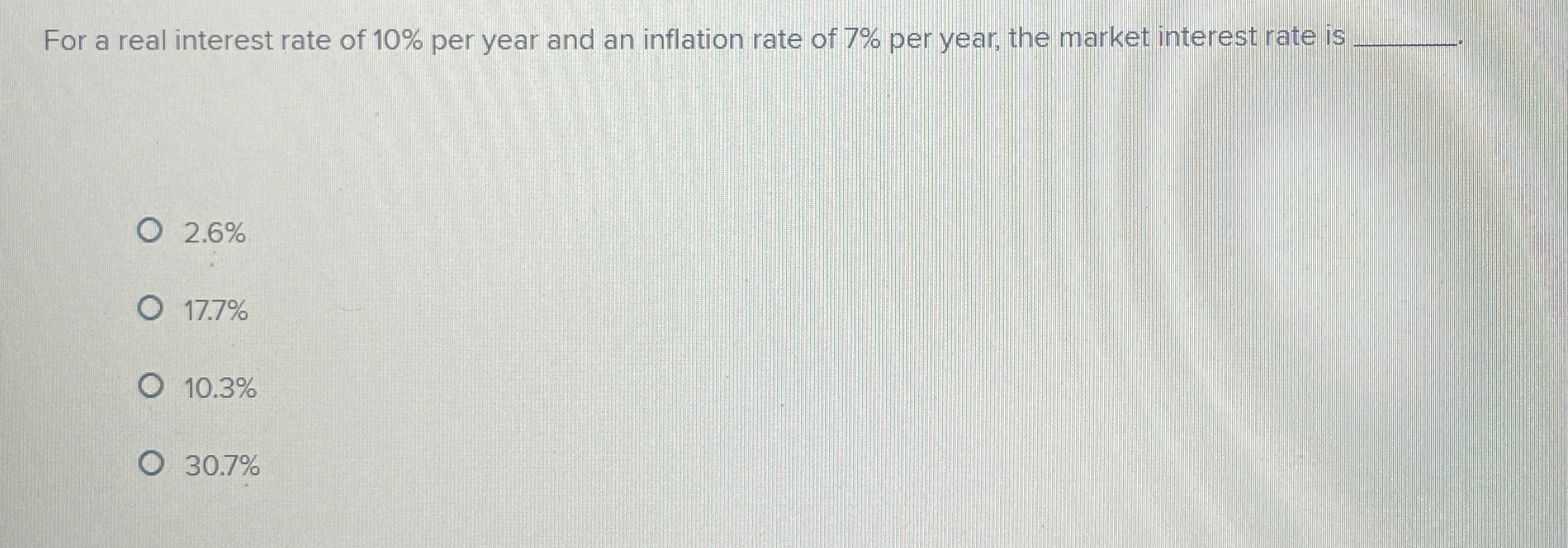 For a real interest rate of 1 0 % per year and an
