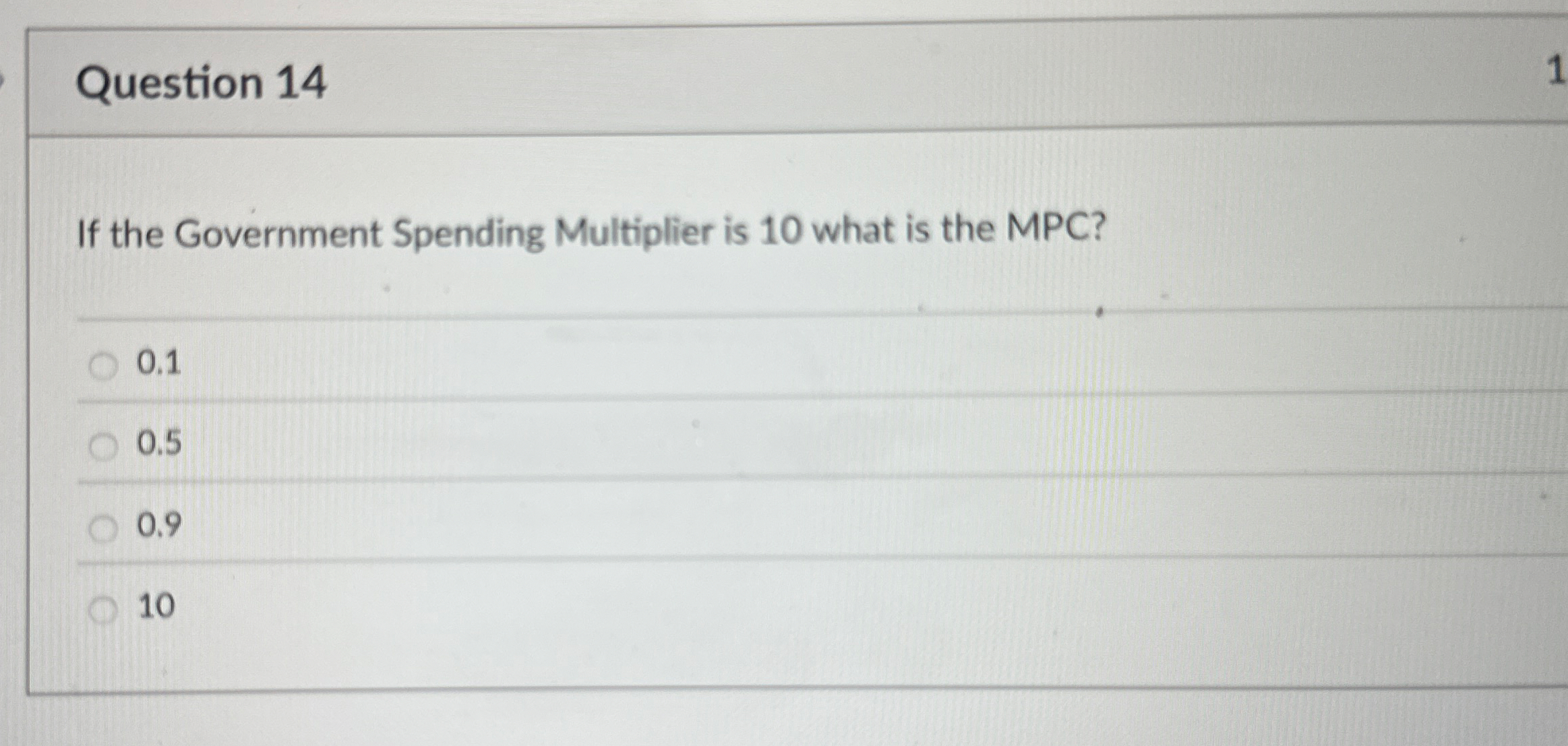 Question 1 4 If the Government Spending