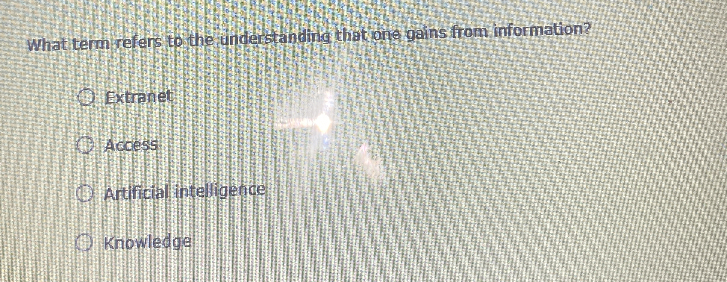 What term refers to the understanding that one